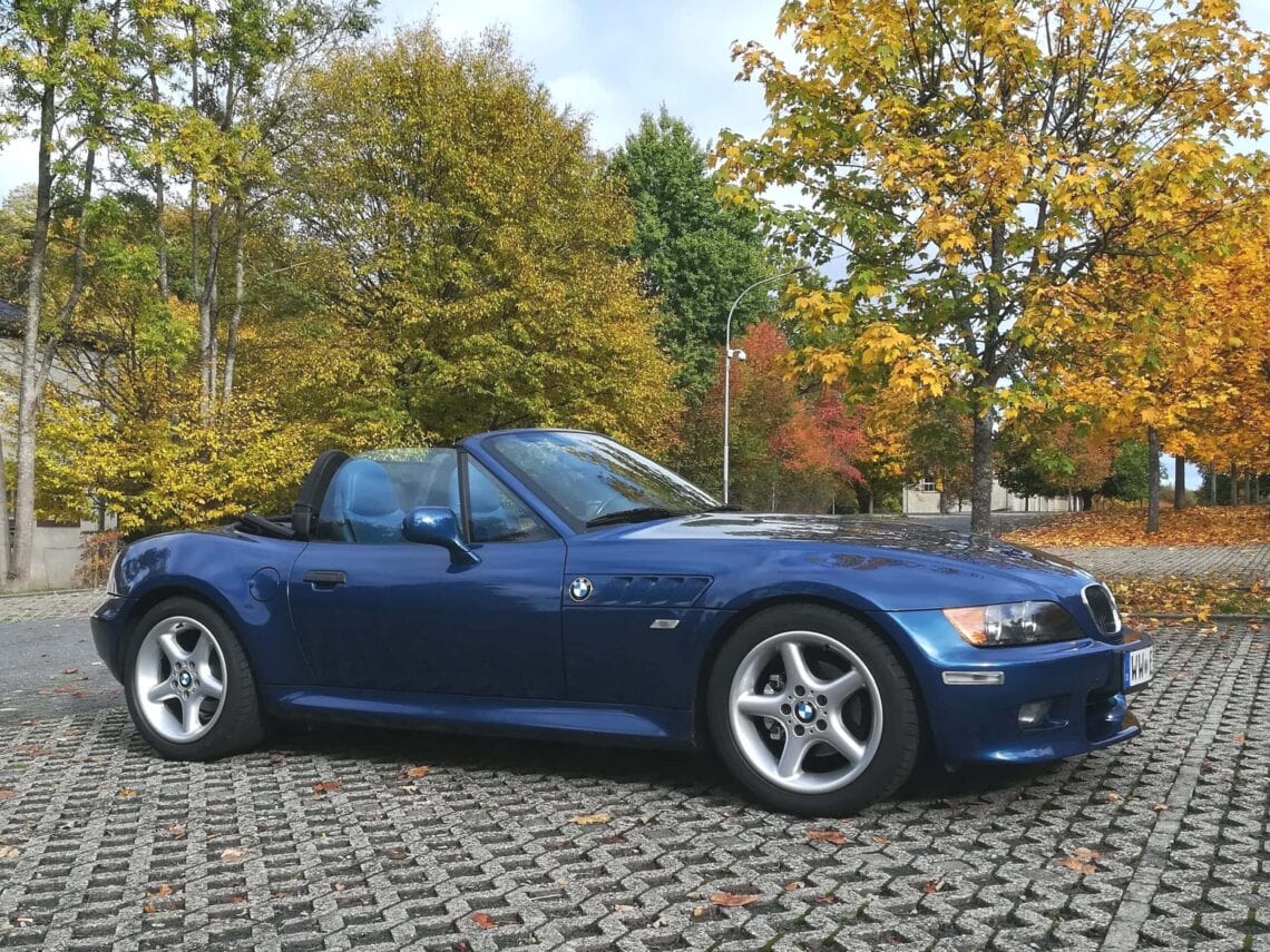 BMW Z3 Roadster Saisonruhe Winterpause Topasblau