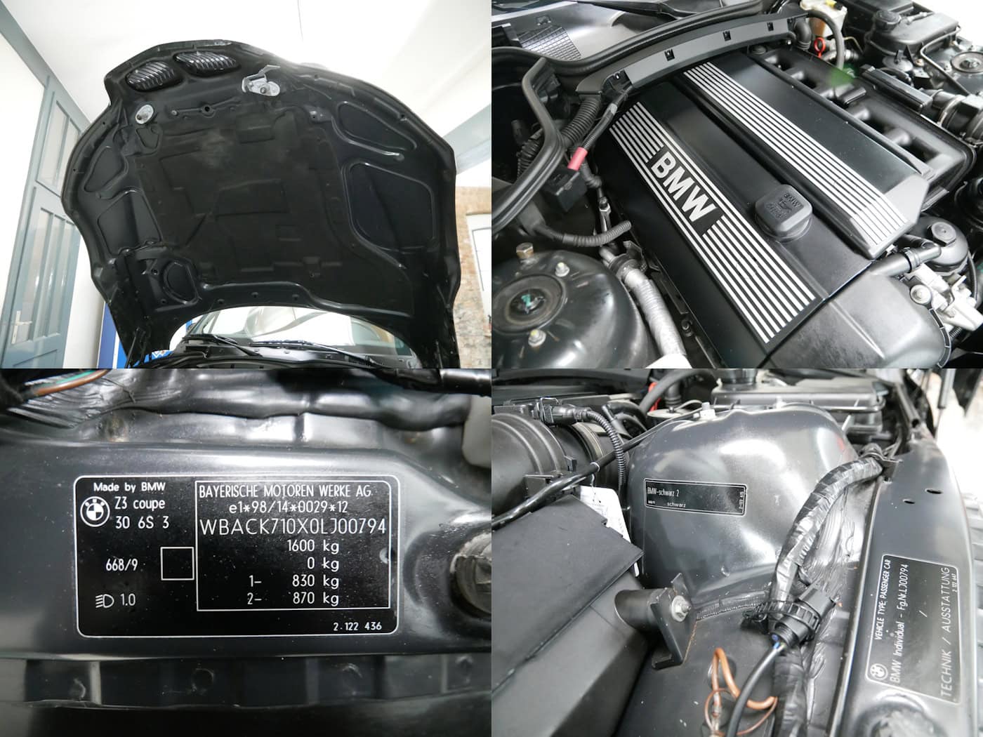 Motorraum Benkel Classic BMW Z3 3.0 Coupe ClassicData2 Glasdach