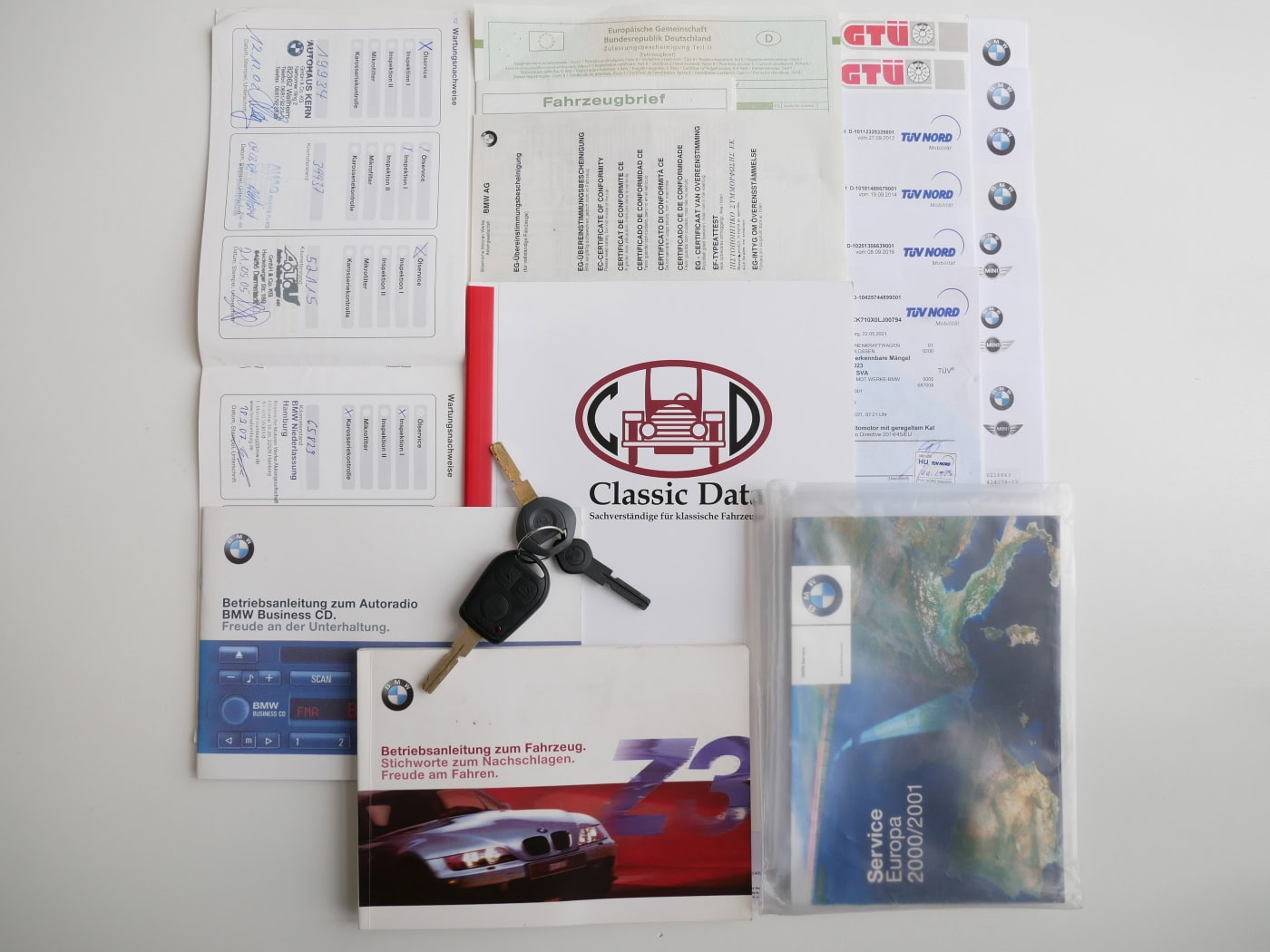 Unterlagen Benkel Classic BMW Z3 3.0 Coupe ClassicData2 Glasdach