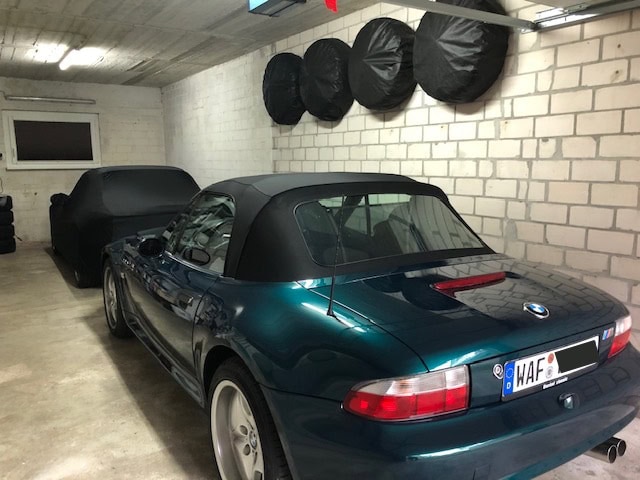 BMW Z3 M Roadster bostongruen schwarz Benkel Classic BMW Z3 M Roadster von Benkel Classic in Beverungen, angekommen im neuen Zuhause im Münsterland